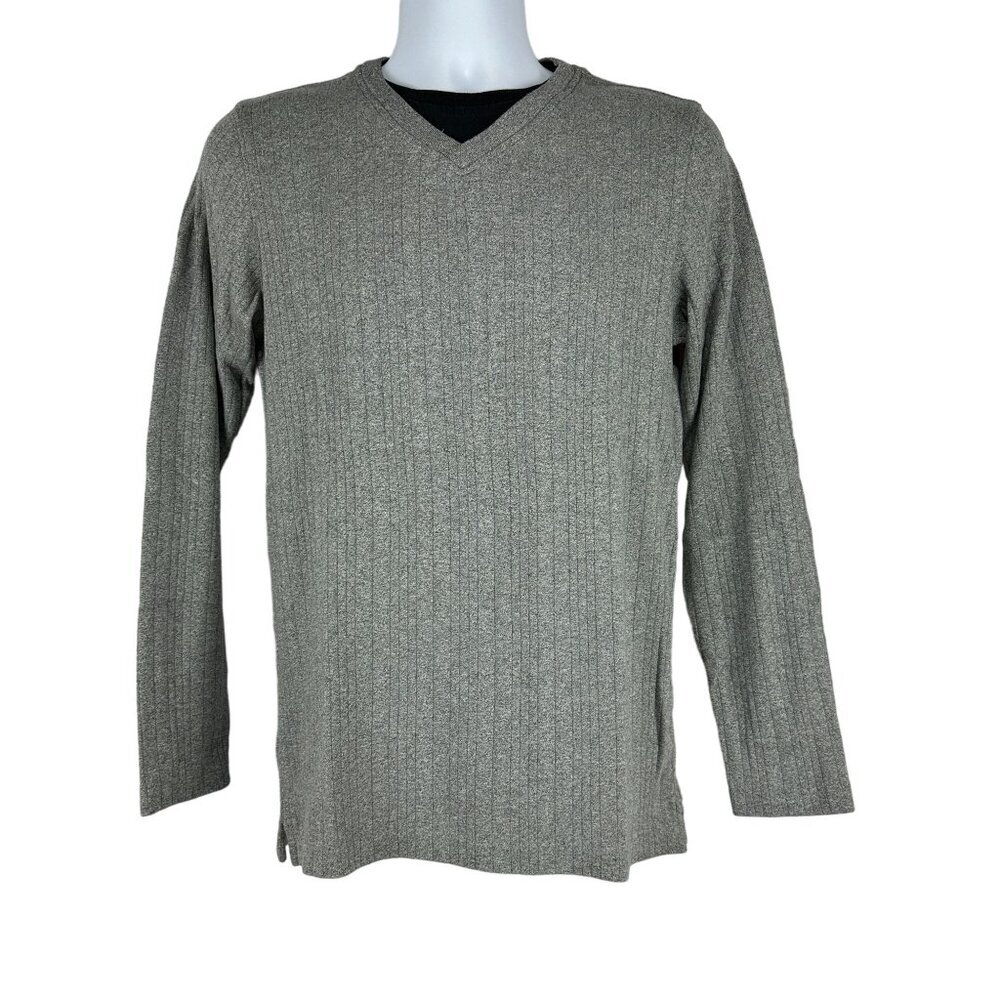 Covington Men's V-Neck Long Sleeved Light Weight Sweater Size S Gray